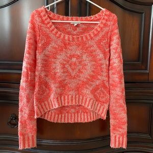 Pink and White Sweater